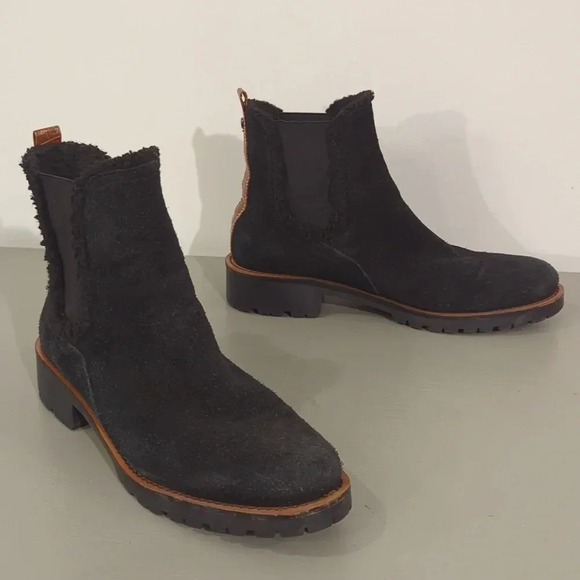 Sam Edelman Jaclyn Waterproof Boots Leather Black size 8.5 - Picture 2 of 12